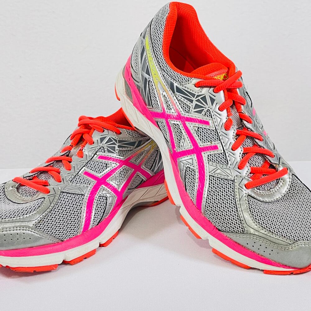 ASICS Running Shoes Womens 9.5 Gel-Exalt 3 Gray Pink Low Top Sneakers Trainers